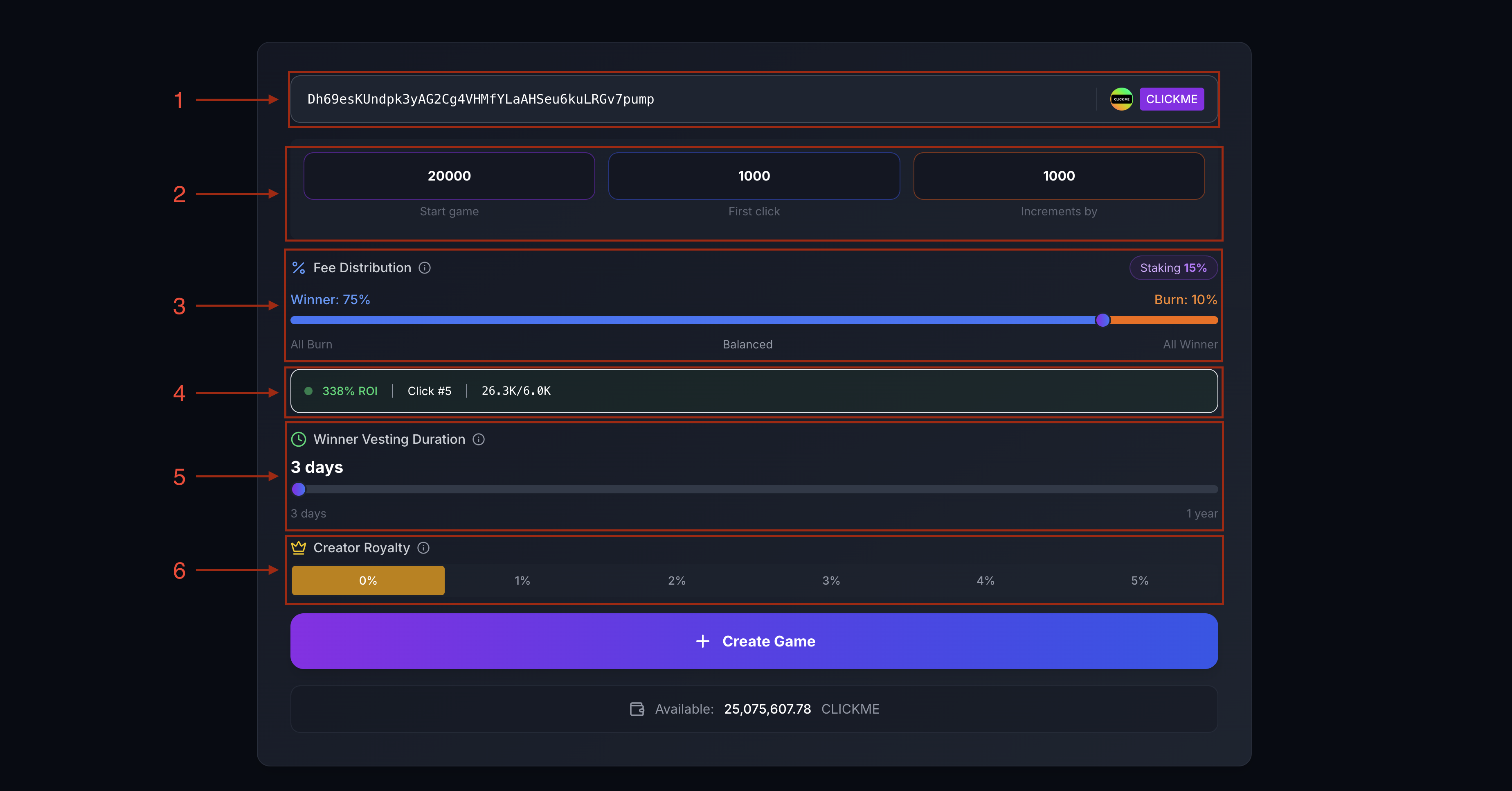 Create Game UI
